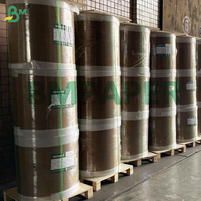 Rouleau de papier thermique autocollant 70gsm imperméable pour étiquettes de codes-barres