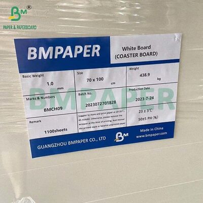 Carton de dessous de verre absorbant blanc 390GSM 0,7MM pour dessous de verre