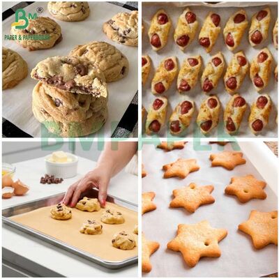 35 gm 40 gm Rouleau de papier parchment antiadhésif résistant à la graisse pour usage au four