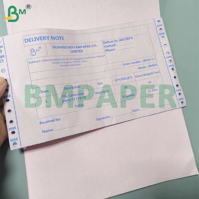 Papier inoxydable ordinaire de 20 lb 8,5 "x 11" Papier NCR multicolore