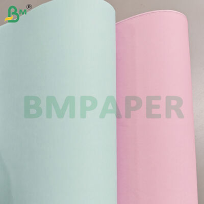 Blanc rose bleu 80gm rouleaux de papier sans carbone NCR image claire