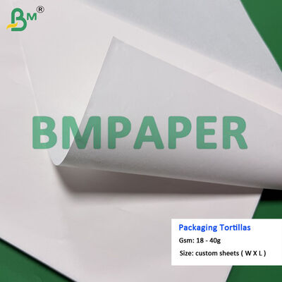 20 gm 25 gm feuilles de séparateur minces pour tortillas, papier d' enveloppe pour tortillas de qualité alimentaire