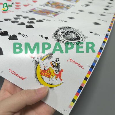 310 grammes de lin en relief de noyau bleu de jeu de cartes de stock Pas de voir à travers pour les cartes de poker haut de gamme